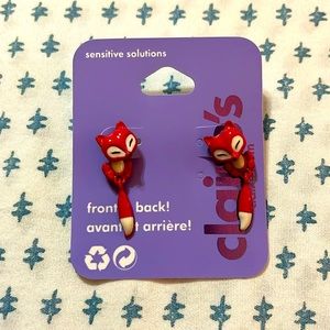 Dangling Fox Earrings from Claire’s